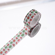 DIY Scrapbook Decorative Paper Tapes, Adhesive Tapes, Watermelon, Colorful, 15mm, 5m/roll(5.46yards/roll)(DIY-F016-P-12)