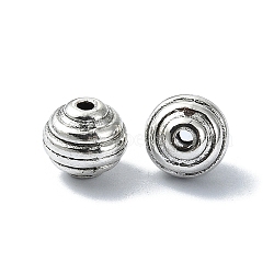 Tibetan Style Alloy Beads, Round, Antique Silver, 8x7.5mm, Hole: 1.5mm, about 373pcs/500g(TIBEB-F065-09AS)