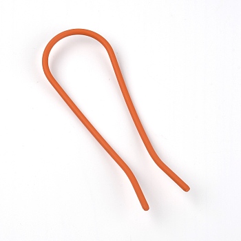 Zinc Alloy Hair Fork, Tomato, 110x38x3mm