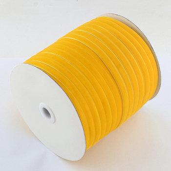1/8 inch Single Face Velvet Ribbon, Gold, 1/8 inch(3.2mm), about 200yards/roll(182.88m/roll)