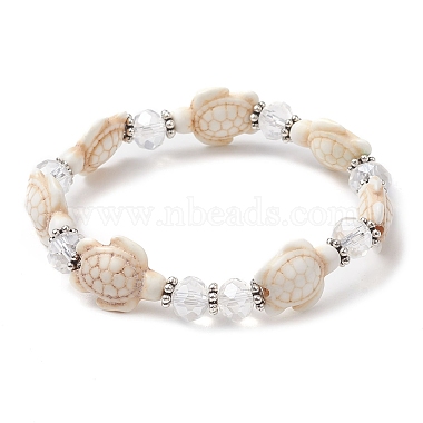 White Turtle Synthetic Turquoise Bracelets