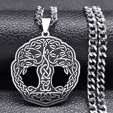 Black Tree of Life 304 Stainless Steel Necklaces