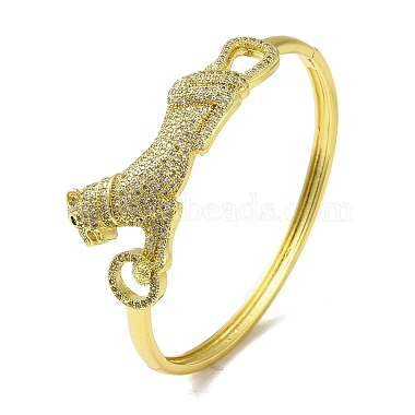 Clear Leopard Brass Bangles