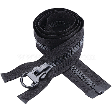 Black Plastic Zippers