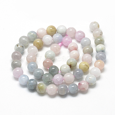 Natural Morganite Beads Strands(G-R446-6mm-06)-2