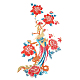 Phoenix on the Peony Polyester Embroidery Appliques(PATC-WH0008-09)-1