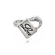 Padlock with Word Love Alloy Open Cuff Ring for Women(RJEW-T009-42AS)-1