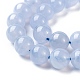 Grade AA Natural Blue Agate Beads Strands(G-F222-30-8mm-1)-2