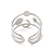 Star & Moon & Sun 304 Stainless Steel Open Cuff Ring Findings(STAS-E066-10P)-3