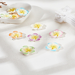12Pcs 6 Colors Resin Pendants, Flower Pendants, with Loop, Mixed Color, 26x23x6mm, Hole: 2mm, 2pcs/color(RESI-LP0001-59)