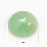 Gemstone Cabochons, Half Round/Dome, Green Aventurine, 8x3.5mm(G-H1596-FR-8mm-10)