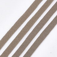 Plush Fabric Ribbon, Polyester Ribbon, Tan, 10mm, about 100yards/roll(91.44m/roll)(OCOR-S115-02E)