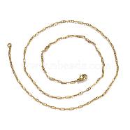 304 Stainless Steel Mariner Link Chain Necklaces, Golden, 19.68 inch(50cm), 1.8mm (NJEW-P226-03G-05)