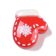 Opaque Christmas Theme Resin Cabochons, 12.5x11.5x5.5mm(RESI-H162-06A)