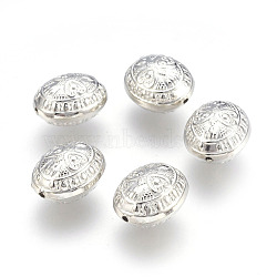 CCB Plastic Beads, Oval, Platinum, 21.5x18.5x14mm, Hole: 2mm(CCB-G003-25P)