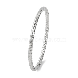 304 Stainless Steel Bangles for Women, Stainless Steel Color, Inner Diameter: 2-1/2 inch(6.2cm)(BJEW-B104-28P)