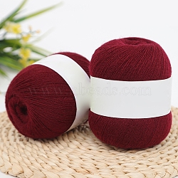 Cashmere Knitting Yarn, for Garments Scarves Sweater Shawl Hats, Dark Red, 50g/skein(PW-WGD6DB4-26)