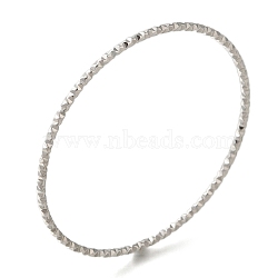 Non-Tarnish 304 Stainless Steel Textured Ring Bangles, Stainless Steel Color, Inner Diameter: 2-1/4 inch(5.6cm)(BJEW-H613-09B-P)