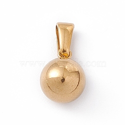 Vacuum Plating 201 Stainless Steel Charms, Round Charms, Golden, 11x8mm, Hole: 2.5x5.5mm(STAS-G284-13C-G)