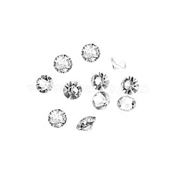 Glass Rhinestone Cabochons, DIY Accessories for Jewelry Pendant Making, Birthstone Color Style Rhinestone, Diamond Shape, Crystal, 3mm, 20pcs/bag(GLAA-TAC0005-3mm-04)