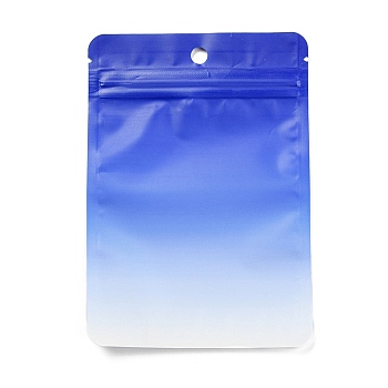 Gradient Color Plastic Zip Lock Bags, Resealable Packaging Bags, Rectangle, Royal Blue, 15x10.5x0.02cm, Unilateral Thickness: 3.1 Mil(0.08mm)