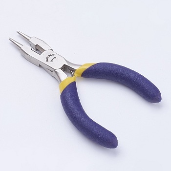 45# Carbon Steel Round Nose Pliers, Wire Cutter, Hand Tools, Ferronickel, Stainless Steel Color, 8.2x4.4x0.8cm