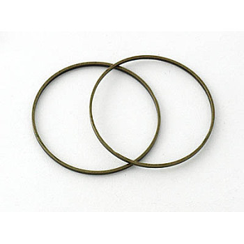 Brass Linking Rings, Nickel Free, Antique Bronze, 20x0.7~1mm