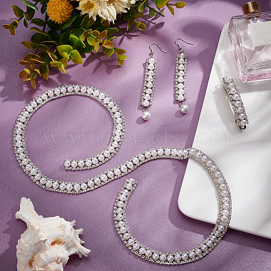 Double Rows Alloy Rhinestone Cup Chain(FIND-NB0002-71)-6