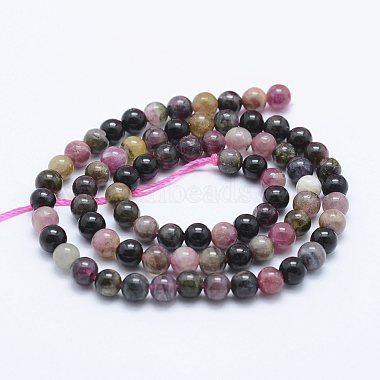 Natural Tourmaline Beads Strands(G-J373-08-5mm)-3