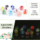 PandaHall Elite 60Pcs 10 Colors Handmade Luminous Inner Flower Lampwork Beads(LAMP-PH0001-22B)-2