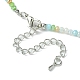 Faceted Rondelle Glass Beaded Necklace for Women(NJEW-M208-01C)-5
