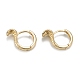 Snake Sparkling Cubic Zirconia Hoop Earrings for Girl Women(EJEW-H126-10G)-2