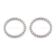 304 Stainless Steel Linking Rings, Circular Ring, Stainless Steel Color, 20x2mm(STAS-M291-11D-P)