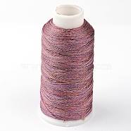 Round Metallic Thread, Embroidery Thread, 3-Ply, Colorful, 0.4mm, about 1093.61 yards(1000m)/roll(MCOR-G001-0.4mm-25)