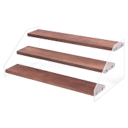 3-Tier Wooden Model Toy Assembled Organizer Holders, Action Figure Rectangle Display Risers, with Screws and Screwdriver, Saddle Brown, 11.6x16.2x30.4cm, about 19pcs/set(ODIS-WH0026-07)