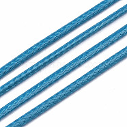 Waxed Cotton Thread Cords, with Spool, Steel Blue, 2mm, about 90m/roll(YC-Q005-2mm-130)