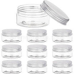 Transparent Plastic Bead Containers, with Aluminium Cover, Column, Clear, 7.1x3.8cm, Capacity: 80ml, 10pcs/set(CON-BC0004-86)