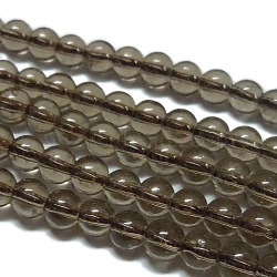 Synthetic Smoky Quartz Beads Strands, Round, 10mm, Hole: 1mm, about 39pcs/strand, 15.5 inch(X-G-C076-10mm-4A)
