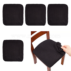 Polyester Dustproof Chair Cover, Seat Covers for Dining Room, Black, 400x320x9mm(FIND-WH0125-07A)