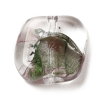 Transparent Glass Beads, Imitation Gemstones, Irregular Nugget, Colorful, 10.5x11.5x8mm, Hole: 1.5mm