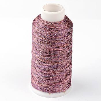 Round Metallic Thread, Embroidery Thread, 3-Ply, Colorful, 0.4mm, about 1093.61 yards(1000m)/roll