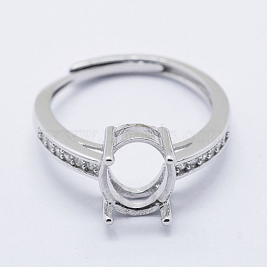 компоненты колец на палец из стерлингового серебра 925 с родиевым покрытием(STER-G027-18P)-2