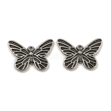 Antique Silver Butterfly 304 Stainless Steel Pendants