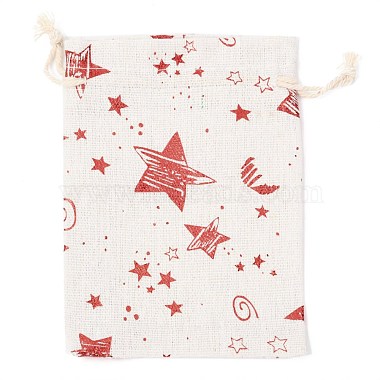 Christmas Theme Cotton Fabric Cloth Bag(ABAG-H104-B04)-2