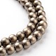 Non-magnetic Synthetic Hematite Beads Strands(X-G-A140-17-3mm)-1