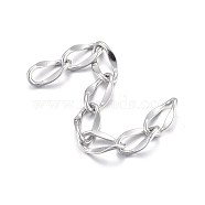 304 Stainless Steel Chain Extender, Stainless Steel Color, 29x2.5mm(STAS-L214-04A)