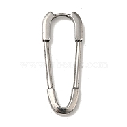 304 Stainless Steel Linking Rings, Safety Pin Shape, Stainless Steel Color, 29x11x2.5mm, Inner Diameter: 7x26mm(STAS-G278-06P)