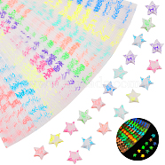 3 Sets 10 Colors Luminous Lucky Star Origami Paper, Glow in Dark, Star Paper Strip Folding Paper for Gift, DIY Arts Craft Supplies, Constellation, 250x10x0.1mm(DIY-CP0010-81)