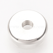 Brass Spacer Beads, Disc, Platinum, 4mm(X-KK-Q738-4mm-04P)