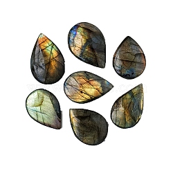 Natural Labradorite Healing Teardrop Stone, Reiki Energy Stone Display Decorations, 30~40mm(PW-WG54626-02)